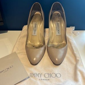Tan Leather Jimmy Choo Pumps